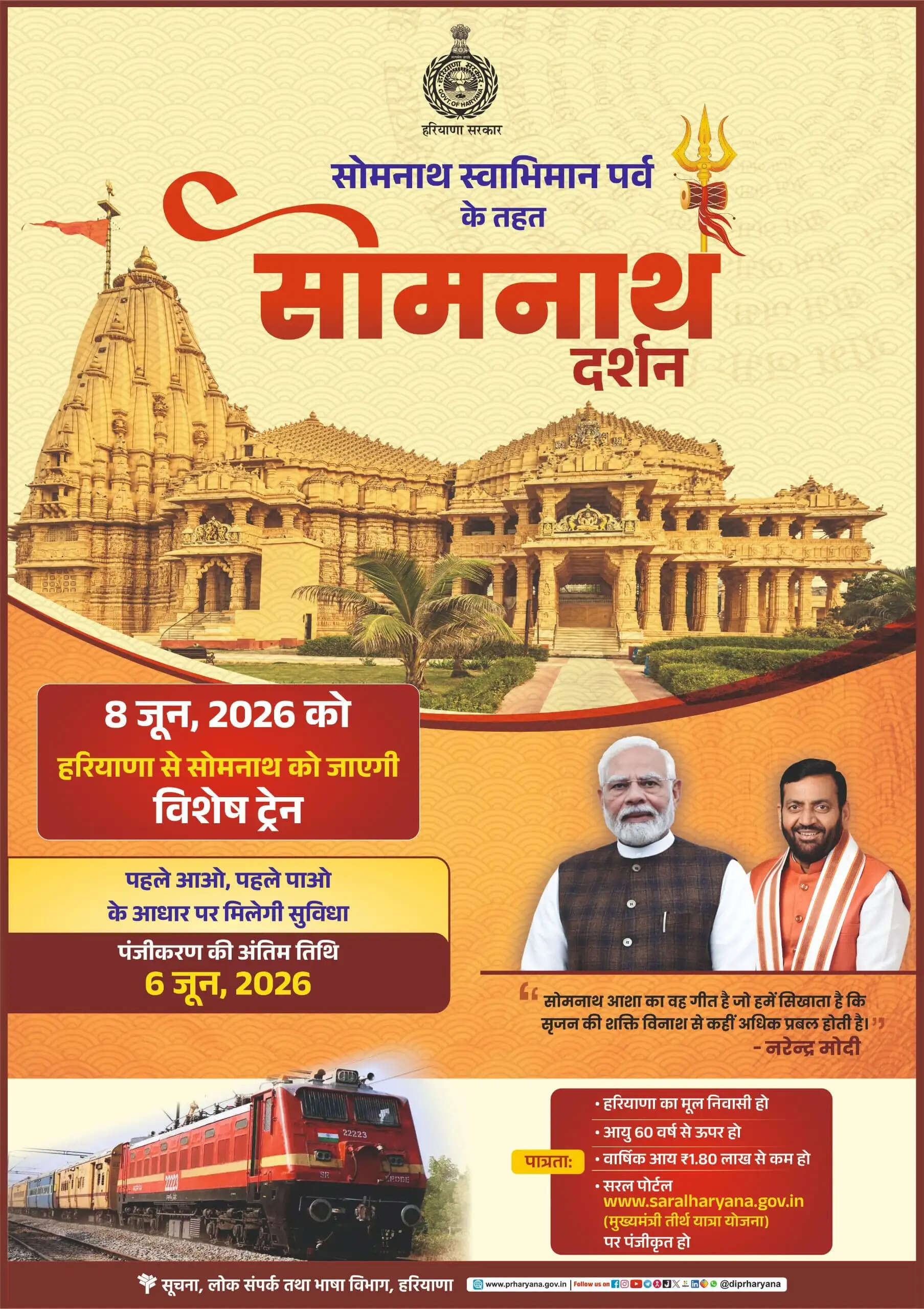 free tirth yatra haryana 2026