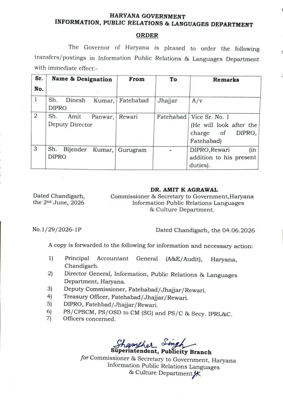haryana-dipro-transfer-official-order