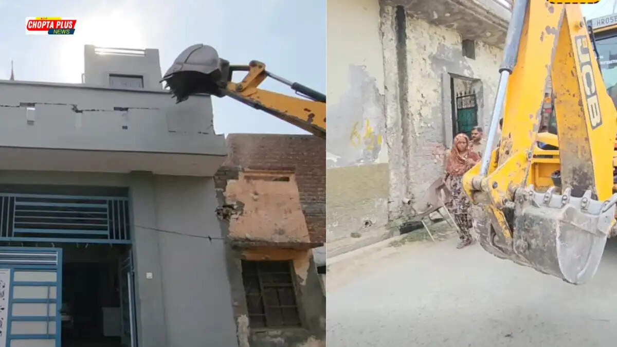 subhri village karnal bulldozer action