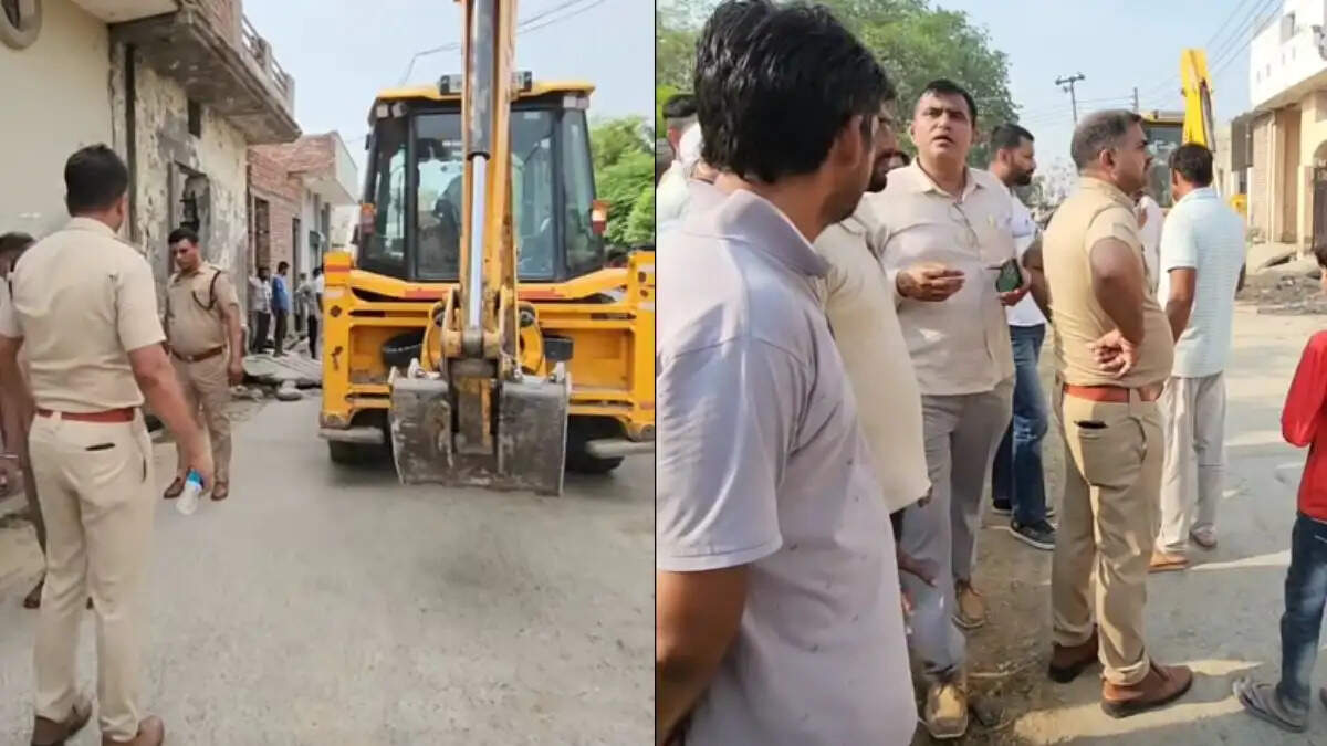 subhri village karnal bulldozer action